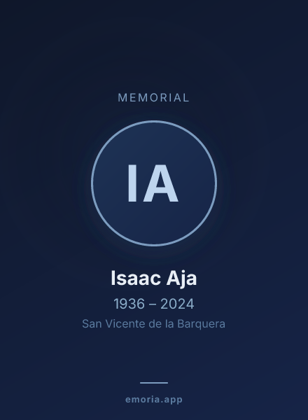 Memorial portrait of Isaac Aja