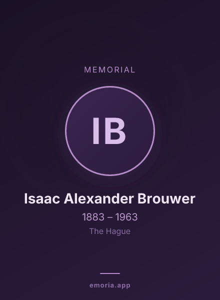 Memorial portrait of Isaac Alexander Brouwer