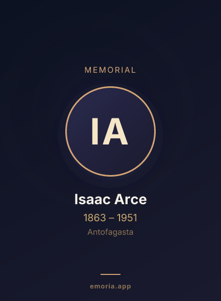 Memorial portrait of Isaac Arce