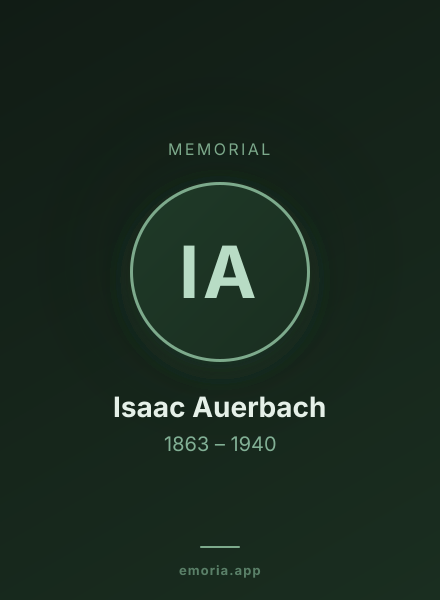 Memorial portrait of Isaac Auerbach