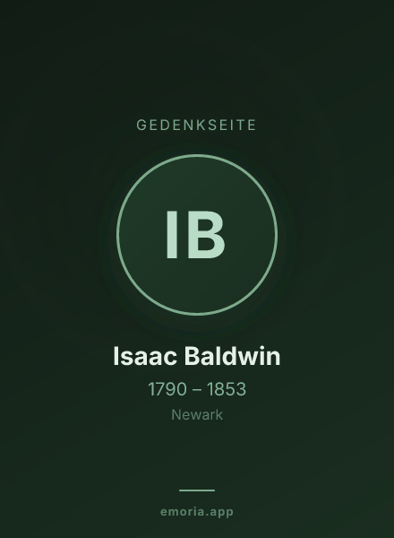 Gedenkportrait von Isaac Baldwin