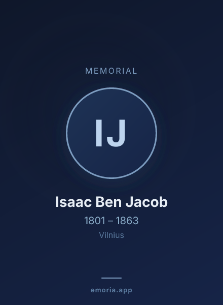 Memorial portrait of Isaac Ben Jacob