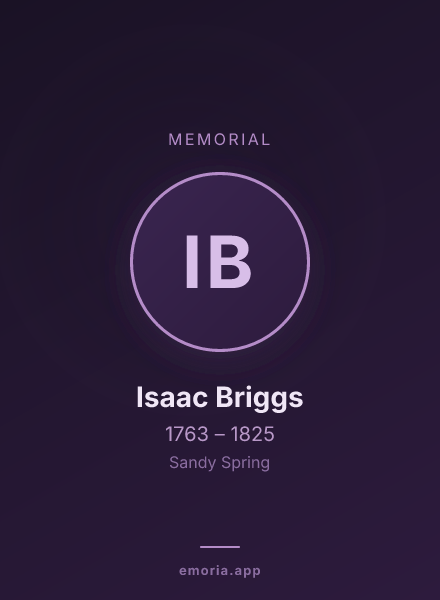Memorial portrait of Isaac Briggs