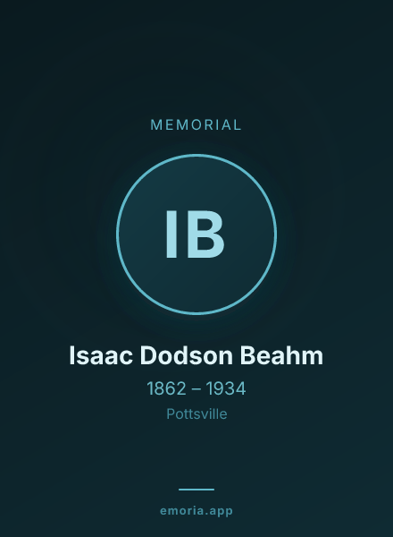 Memorial portrait of Isaac Dodson Beahm