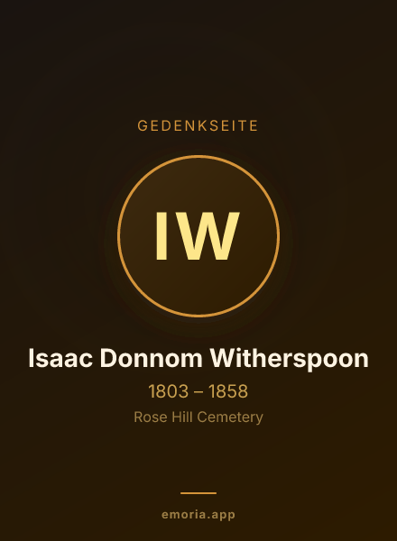 Gedenkportrait von Isaac Donnom Witherspoon