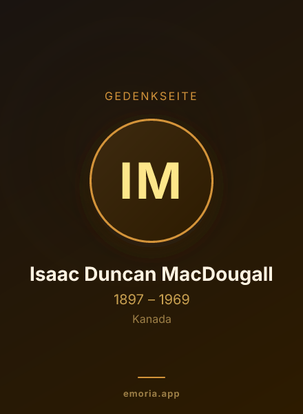 Gedenkportrait von Isaac Duncan MacDougall