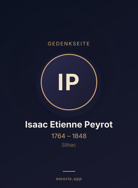 Gedenkportrait von Isaac Etienne Peyrot