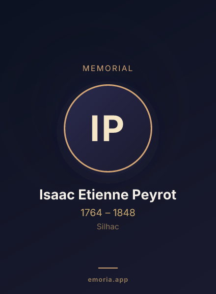 Memorial portrait of Isaac Etienne Peyrot
