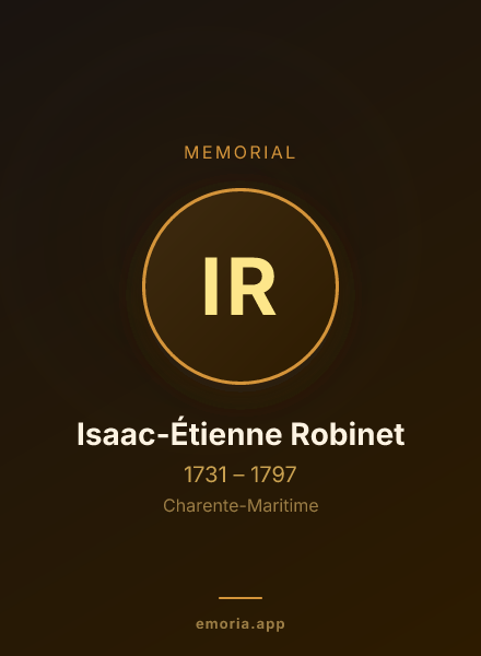 Memorial portrait of Isaac-Étienne Robinet