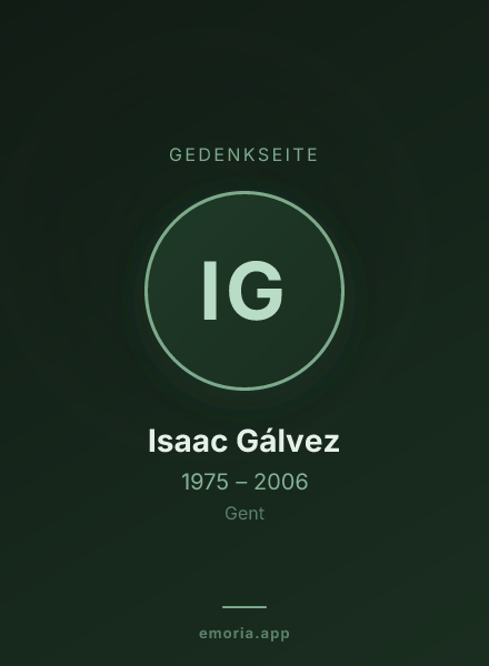 Gedenkportrait von Isaac Gálvez