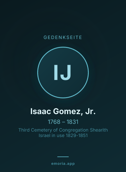 Gedenkportrait von Isaac Gomez, Jr.