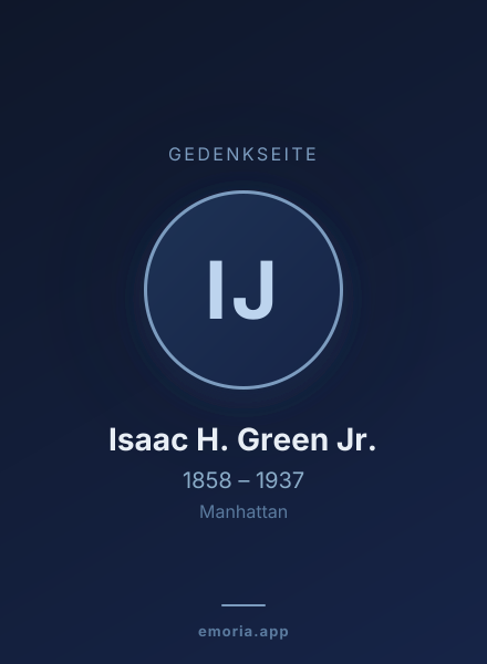 Gedenkportrait von Isaac H. Green Jr.