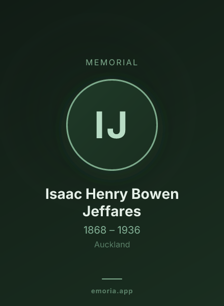 Memorial portrait of Isaac Henry Bowen Jeffares