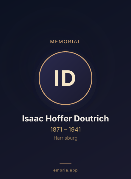 Memorial portrait of Isaac Hoffer Doutrich