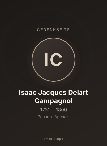 Gedenkportrait von Isaac Jacques Delart Campagnol