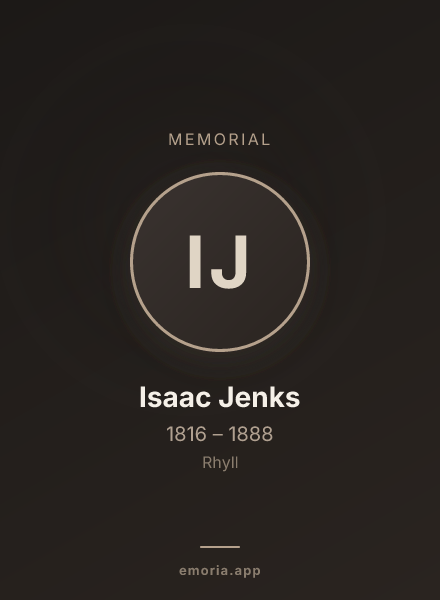 Memorial portrait of Isaac Jenks