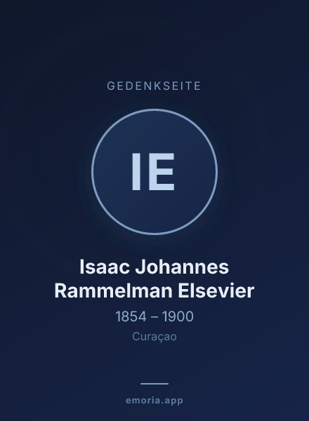 Gedenkportrait von Isaac Johannes Rammelman Elsevier