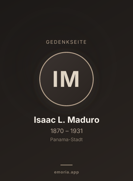 Gedenkportrait von Isaac L. Maduro