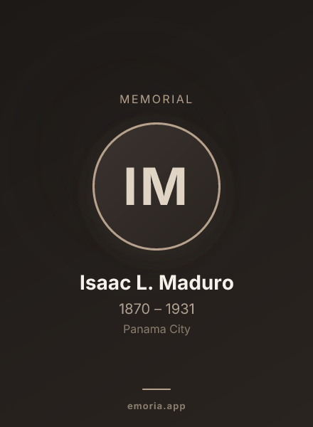 Memorial portrait of Isaac L. Maduro