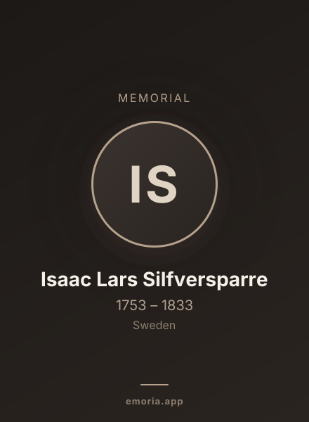 Memorial portrait of Isaac Lars Silfversparre