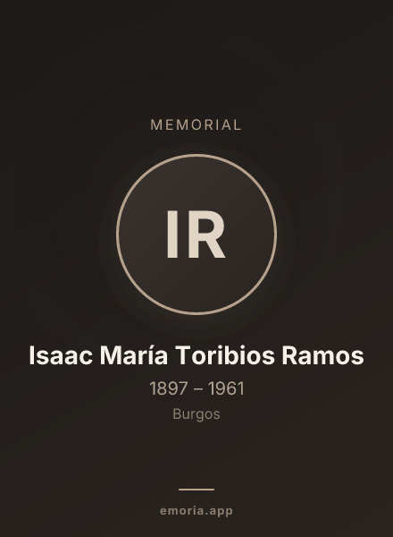 Memorial portrait of Isaac María Toribios Ramos