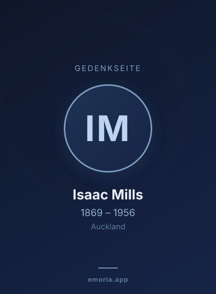 Gedenkportrait von Isaac Mills