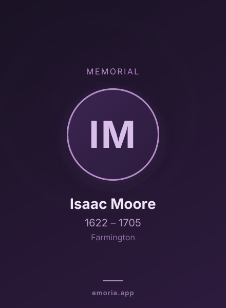 Memorial portrait of Isaac Moore