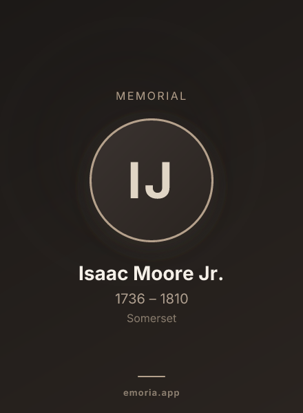 Memorial portrait of Isaac Moore Jr.