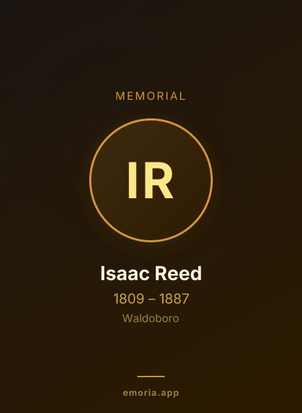 Memorial portrait of Isaac Reed