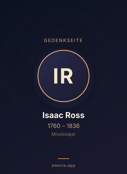 Gedenkportrait von Isaac Ross