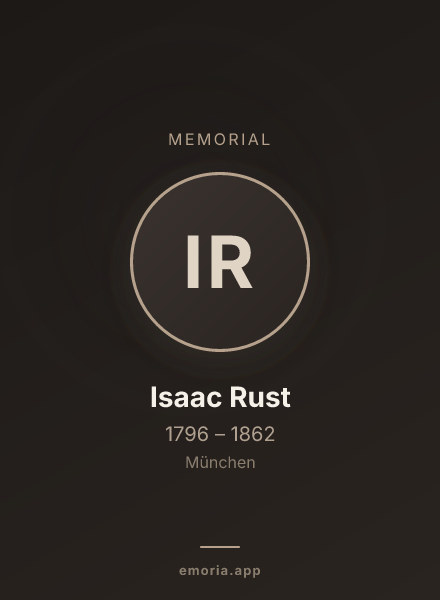 Memorial portrait of Isaac Rust