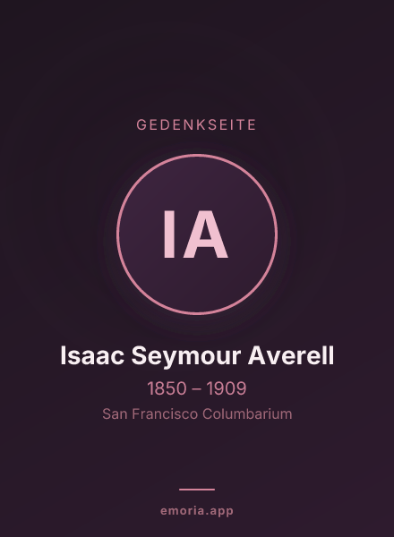 Gedenkportrait von Isaac Seymour Averell