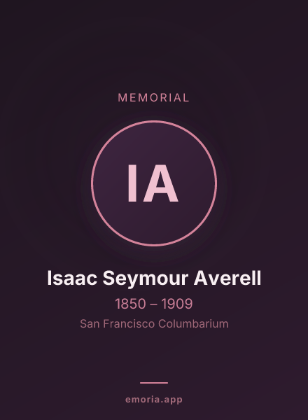 Memorial portrait of Isaac Seymour Averell