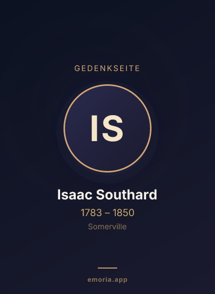 Gedenkportrait von Isaac Southard