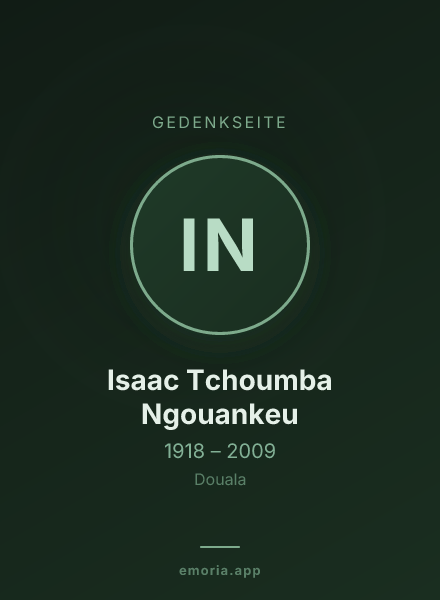 Gedenkportrait von Isaac Tchoumba Ngouankeu