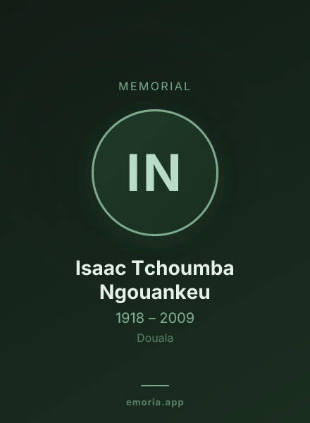 Memorial portrait of Isaac Tchoumba Ngouankeu