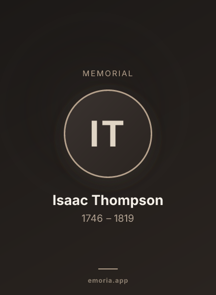Memorial portrait of Isaac Thompson