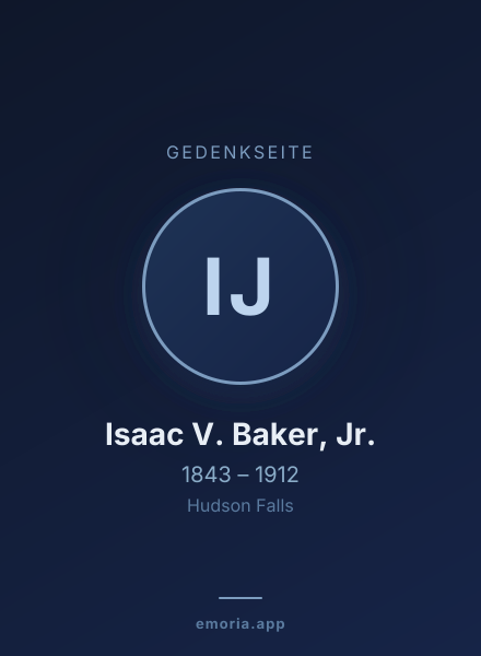 Gedenkportrait von Isaac V. Baker, Jr.