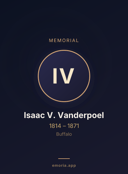 Memorial portrait of Isaac V. Vanderpoel