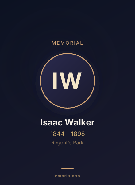 Memorial portrait of Isaac Walker