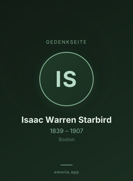 Gedenkportrait von Isaac Warren Starbird