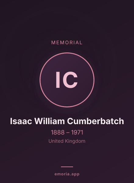 Memorial portrait of Isaac William Cumberbatch