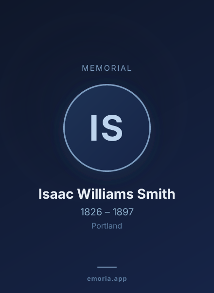 Memorial portrait of Isaac Williams Smith