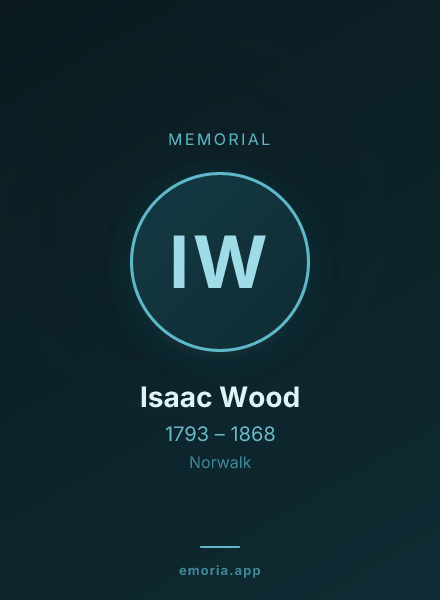 Memorial portrait of Isaac Wood