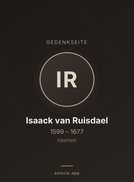 Gedenkportrait von Isaack van Ruisdael
