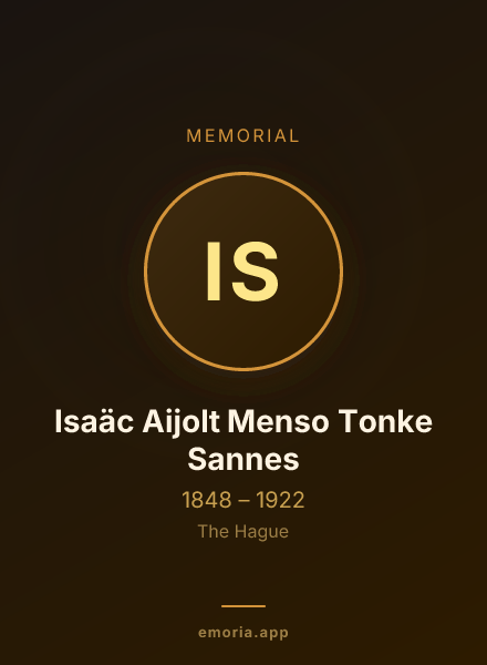 Memorial portrait of Isaäc Aijolt Menso Tonke Sannes