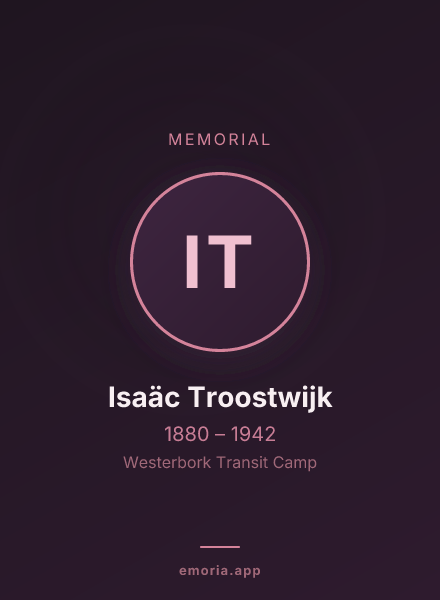 Memorial portrait of Isaäc Troostwijk