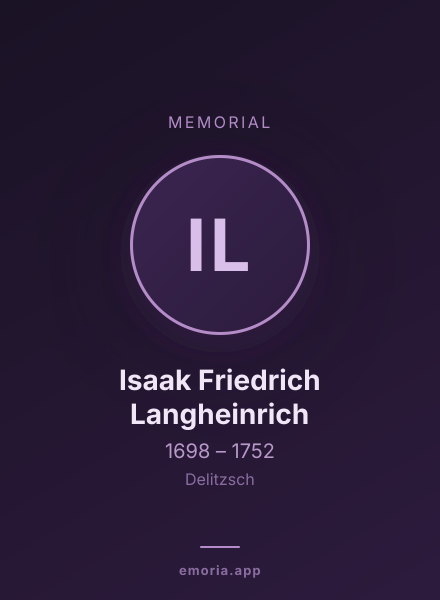 Memorial portrait of Isaak Friedrich Langheinrich