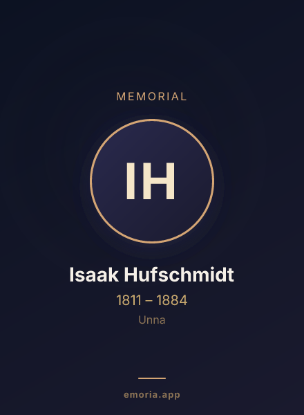 Memorial portrait of Isaak Hufschmidt