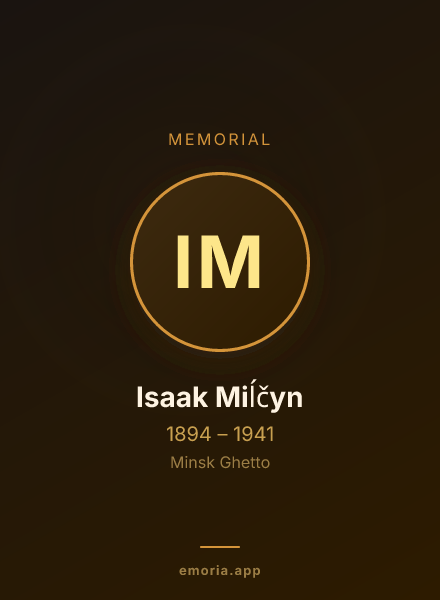 Memorial portrait of Isaak Miĺčyn